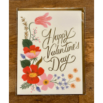 Happy Valentine's Day Flowers Card