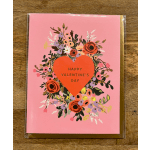Happy Valentine's Day Floral Heart Card