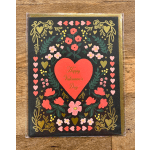 Happy Valentine's Day Hearts and Botanicals