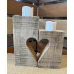 2-piece Candle Set with Heart in middle