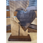 Hanging Heart Wooden Decor