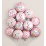 9" Baby Girl Mylar Balloon