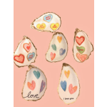 Valentine's Day Gift - Handpainted Oyster Shells -
