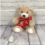 14" Medium Plush Bear with Satin Bow