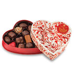 Abdallah Red Swirl Heart Shaped box of Chocolate