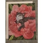 KITTEN BLOOM Greeting card