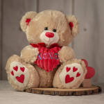 14" Classic Love Beige Bear