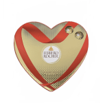 Ferrero Rocher chocolates in a heart shaped box