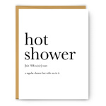 Hot Shower Card- Romance