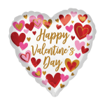 1 Single "Happy Valentine" Foil Balloon with helium