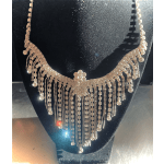 Rhinestone strand necklace