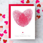 Thumbprints Heart Valentine's Day Greeting Card