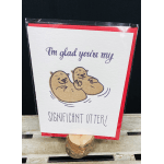 "I'm Glad You're My Significant Otter" card by Ladyfinger Letterpress