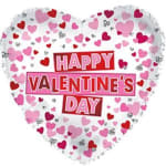 mylar valentine with hearts
