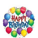 Colorful birthday balloon graphic with "Happy Birthday" text