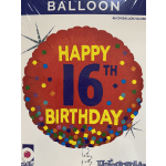 Birthday Happy 16th Balloon