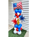 Red, White, and Blue Balloon Column – A Patriotic Showstopper