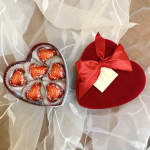 Dior Red Velvet Heart Box Lindt Lindor Truffle Chocolates