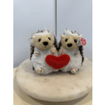 Plush Animal- Hedgehog Couple w/Heart