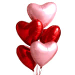 Mix Hearts Mylar Balloon Bouquet (5 pc.)