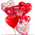 6 Valentine Balloons