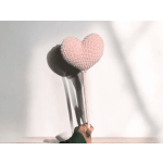Big pink heartshape crochet
