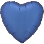 Satin Luxe Azure Heart Balloon – 17-Inch Elegant Decoration