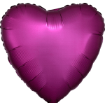 Satin Luxe Pomegranate Heart Balloon – 17-Inch Elegant Decoration