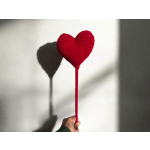 Big red heartshape crochet