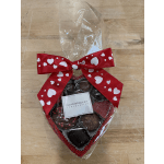 Valentine's cholates in an edible chocolate heart