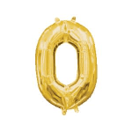 Number 0 Balloon 34"