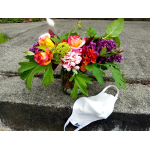 Mother's day flowers and mask