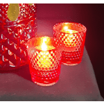 Valentine's Day Red Hobnail Votive Candles