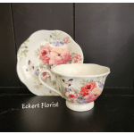 Butterfly Porcelain Teacup and Saucer