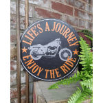 Eckert Florist's Motorcycle Metal Sign 12" diameter