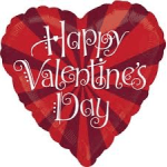 1 Valentine's Day Mylar Balloon Approx. 18" - **Graphics may vary