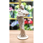 Christian Porcelain Lady with her Cat Statue