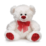 White Plush Valentines Teddy Bear ~ Add-On
