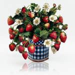 Mini Strawberry Blossom Pop-Up Greeting Card