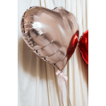 Metallic Pink Heart Balloon