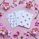 Valentine's Day Cartoon Hearts Blank Card