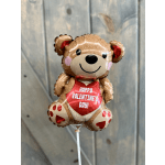 Teddy Bear Happy Valentines Day Balloon Pick