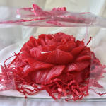 SALE: Giant Rose-Scented Gel Candle | Colors may vary*