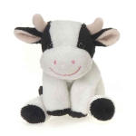 White/Black 5"H Plush Lil' Buddies Cow