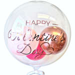 "HAPPY VALENTINE'S DAY" Bubble Balloon (COLORS WILL MATCH WITH YOUR FLOWERS)