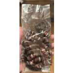 4oz bag of dark choc mini pretzels with red and white string