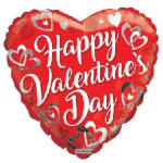 1 Happy Valentines Day 18inch Mylar balloon