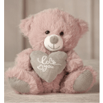 7” Dusty Pink “Love You” Bear