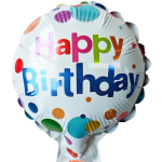 4" Mylar ballon on a stick