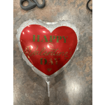 Red and Gold Heart Balloon Add-On